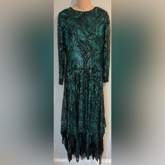 chinese dress ladies 1990s Vintage Black Sequin Cocktail Dress by Nite Line, Extra Small to –  Leslie Courreges main image 0